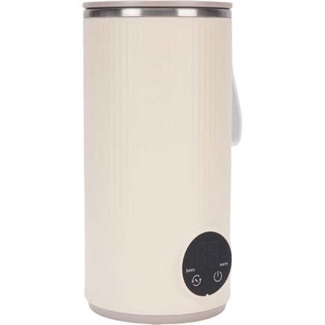 Chauffe-lait et Mousseur Portables avec 6 Réglages de Température pour les Voyages en Plein Air, Conception à l'épreuve, Chauffage Efficace et Batterie Longue Durée (1/5)