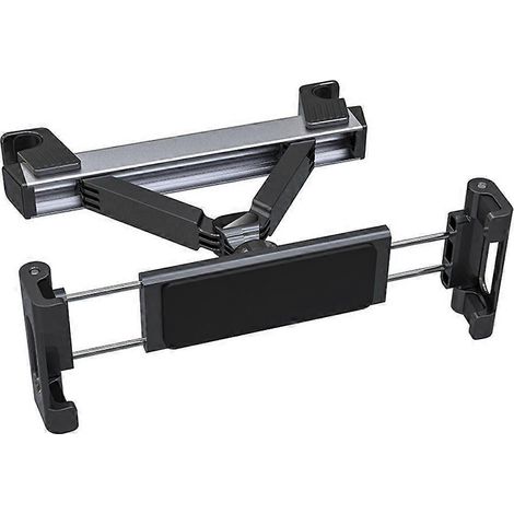 Fortschrittliche, teleskopische Handyhalterung für die Kopfstütze im Auto, vibrationsdämpfende Halterung für Geräte von 4 bis 12,9 Zoll (iPad, iPhone). (1/5)