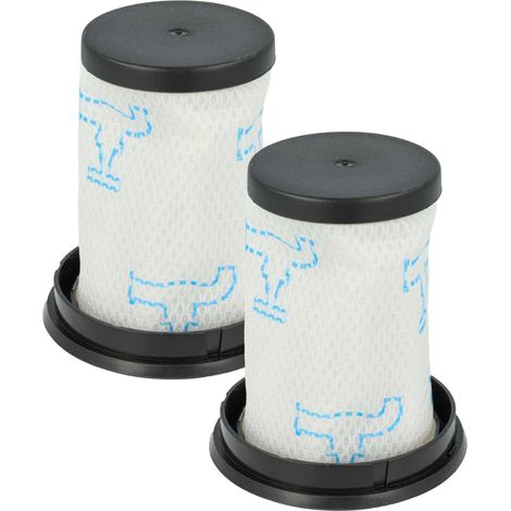 vhbw 2x filtro separador compatible con Rowenta Air Force Flex RH9572, RH9574 aspiradora - Filtro de repuesto, lavable negro azul blanco