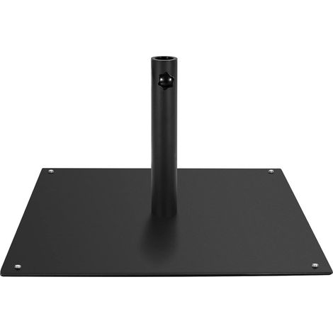 COSTWAY Sonnenschirmständer 15 kg, Schirmständer mit 4 verstellbaren Füßen, quadratischer Schirmgewicht für Schirmstangen von 40/50 mm, Sonnenschirmfuß für Garten, Balkon