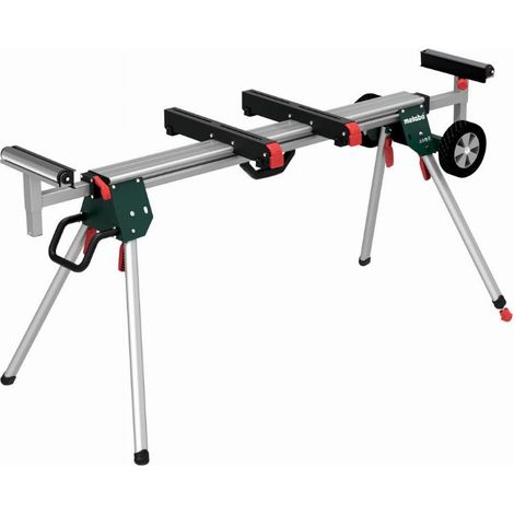 Metabo – Socle pour scie à onglet KSU 401 – Léger et mobile avec roues – Pieds verrouillables pour stabilité – Butée rabattable pour coupes précises