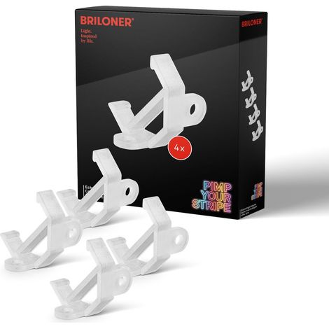 Pimp Your Stripe 4er Set Eckadapter, für Aluprofile, Transparent