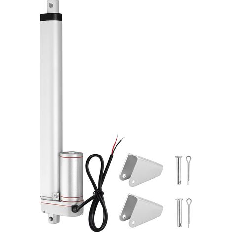 1000N 250mm Actionneur Linéaire Electrique CC 12V IP54 Alliage d'Aluminium Verin Electrique Contrôle de Mouvement Linéaire du Mobilier Pousser Tirer 14mm/s pour Lit Canapé Electrique Fauteuil (1/5)
