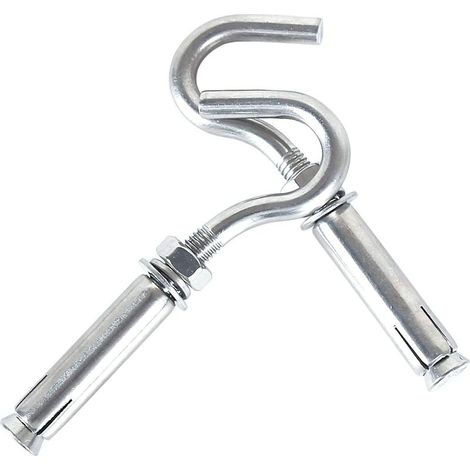 Pernos de expansión M10 de acero inoxidable 304, anclajes, pernos de gancho, tornillos de expansión abiertos, paquete de 5 (1/5)