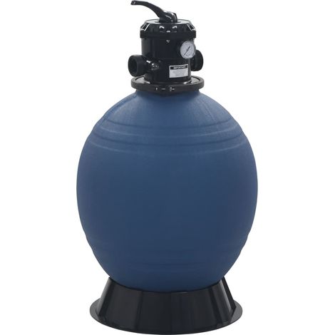 Pool-Sandfilter mit 6-Wege-Ventil Filterkessel Blau 560 mm