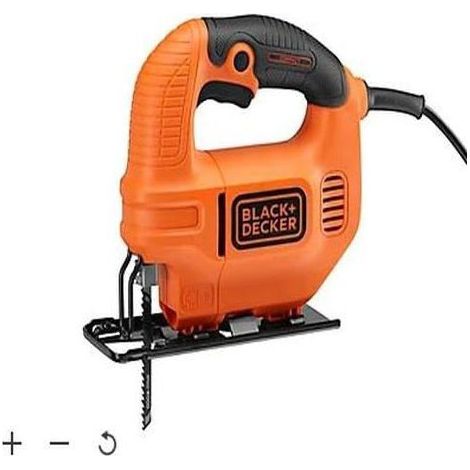 Scie sauteuse - BLACK+DECKER - BES410K - 410 W - Ventilateur d'aspiration intégré - Lame en forme de U pour le bois (1/2)