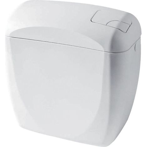 Siamp – Réservoir de chasse d'eau RONDO DV double volume – Système de fixation renforcé – Pour installations en milieu humide (1/7)