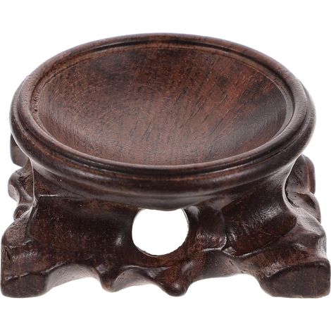 Socle En Bois Rétro Base Décorative Pour Boule De Cristal Piédestal Sculpté Présentoir Maison (1/5)