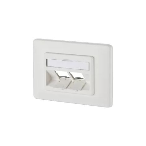 Metz Connect Modul Anschlussdose UP 2 Port unbestückt reinweiß 1309151002-E (1/2)