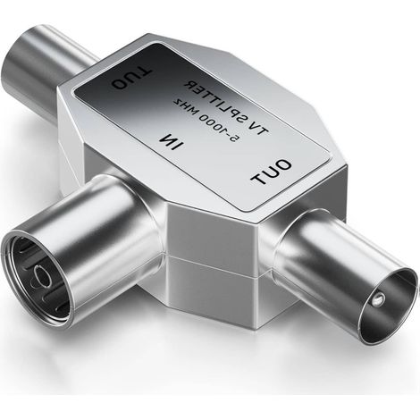 Divisor coaxial en T  Gris (1/5)