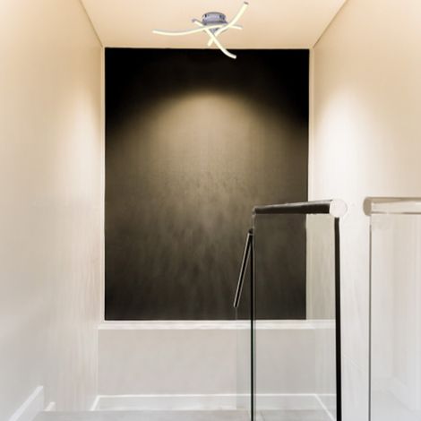 Plafonnier LED à fourche pour chambre, balcon ou salon, 85-265 V, blanc chaud (1/5)