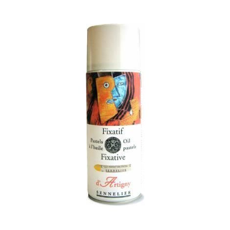 Fixatif en aérosol - SENNELIER - Fixatif d'Artigny - résine synthétique non jaunissante - film incolore - protège des poussières