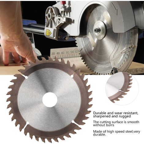 Lame de scie circulaire en acier rapide de 15 cm (6 po) pour le travail du bois, polyvalente, 15 cm (6 po) x 2,2 mm x 25,4 mm x 40 dents (1/4)