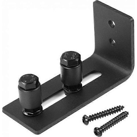 Guide de plancher coulissant réglable en acier au carbone pour accessoires de quincaillerie de porte de grange (double rouleau) (1/5)