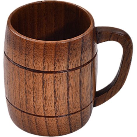 Chope à bière avec anse - Contenance 330 ml (eau) - Convient à un usage domestique, hôtelier et restaurant - Taille moyenne - 12 x 8 x 10,5 cm - Marron foncé - 1 pièce (1/5)