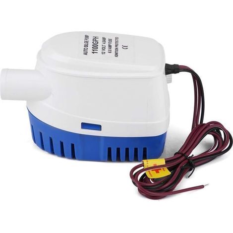 Marine Automatique Pompes de cale, pompe de cale automatique 12 V 1100 GPH pompe de cale automatique marine submersible pompe à liquide silencieuse pour bateaux, étangs, piscines (1/4)