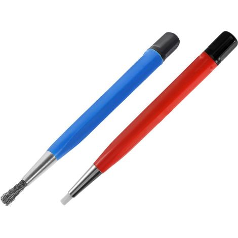 Kit de 2 Brosses de Ponçage Polyvalentes en Nylon et Fil D'acier pour Nettoyage Bijoux et Montres Prise Confortable, Présent (1/5)