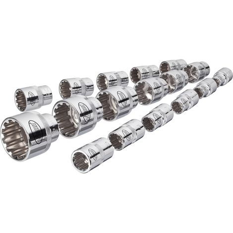VIGOR Innenvierkant Antrieb 12,5 1/2 Zoll Multiprofil Steckschlüssel-Satz V189 (1/5)