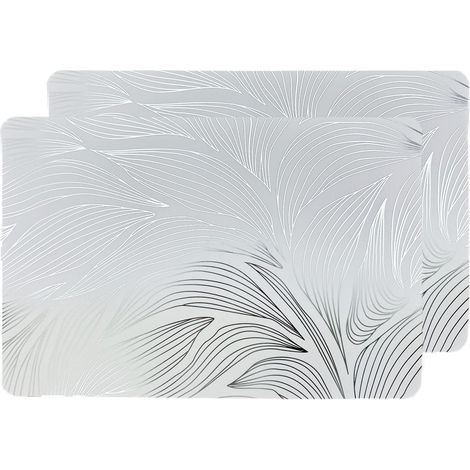 Lot de 2 sets de table motif feuillage avec encre métallique EDEN (1/2)
