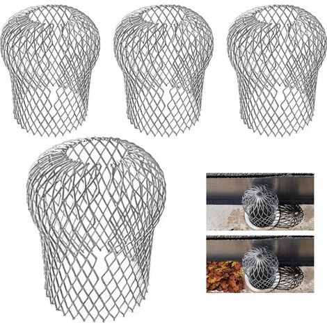 Set mit 4 ausziehbaren Aluminium-Dachrinnenfiltern zur Verhinderung von Verstopfungen durch Laub und Schmutz. (1/5)