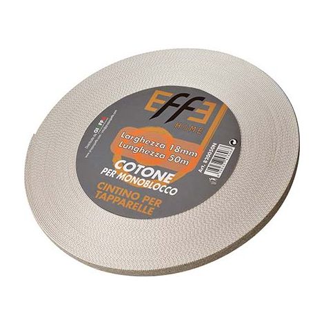 CINTINO AVVOLGIBILI COTONE AVANA/GRIGIO  MM 18 GR/MT 18 MT 50
