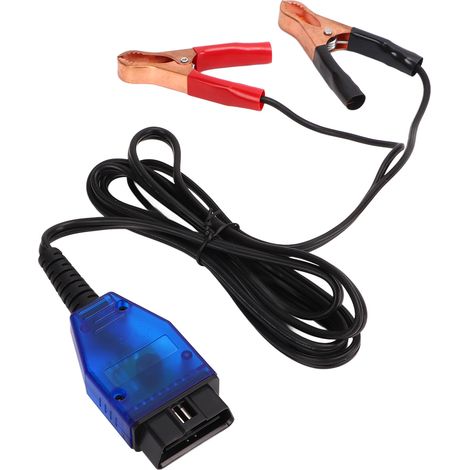 Adaptateur de câble d'alimentation de secours universel pour véhicule OBD2 avec clips rouges et noirs (1/5)