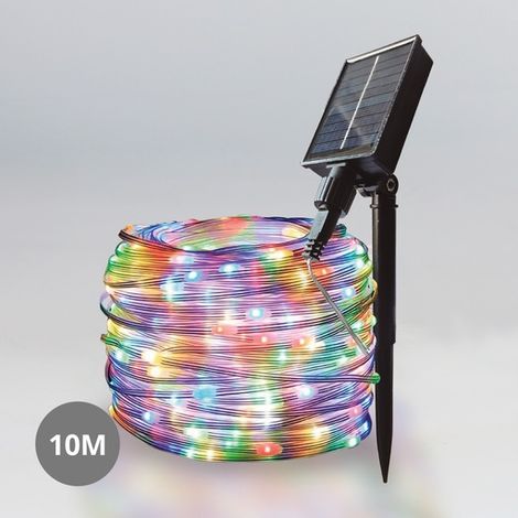 Guirnalda LED solar 10M 8 funciones RGB