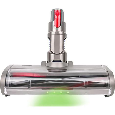 Cepillo para aspiradora, compatible con las aspiradoras Dyson V7, V8, V10, V11 y V15, cabezal con luz LED verde, apto para alfombras y suelos duros. (1/4)