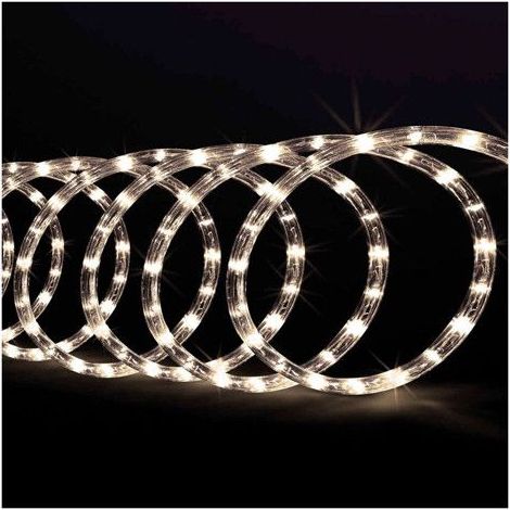 1 tube lumineux LED extérieur, 6 m, blanc chaud, 108 LED, 8 fonctions, idéal pour décoration de jardin et terrasse (1/4)