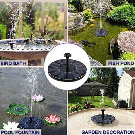 Combinaison de pompe de fontaine à énergie solaire extérieure 7V pour la décoration de petites piscines de bassins d'oiseaux de jardins
