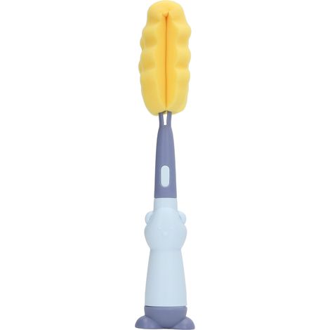 Brosse de nettoyage 3 en 1 pour biberons, en silicone souple, résistant à l'usure et durable, pour la maison (bleu). (1/5)