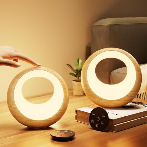 Lampes chevet télécommande tactiles - USB - Lot 2 (1/5)