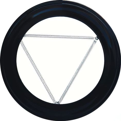 Plafonnier REDUCTEUR pour Radiateur 100 mm Noir