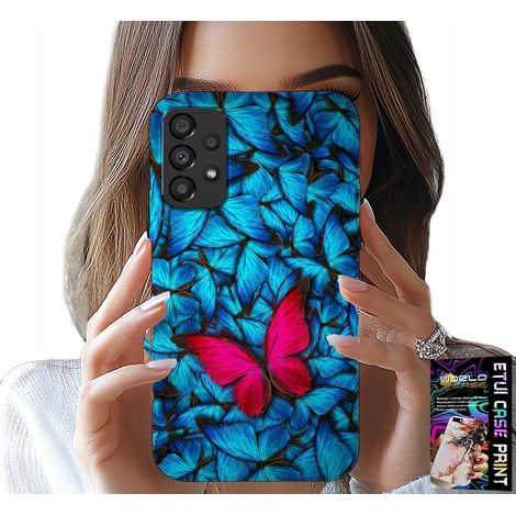 Hülle für Samsung Galaxy A53 5G – blaue Schmetterlinge, Schmetterlingsmuster, feminine Motive (1/5)