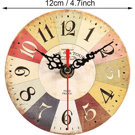Runde europäische Retro-Wanduhr aus MDF, künstlerische Dekoration für Büro und Zuhause, Antik-Stil, 1 Stück