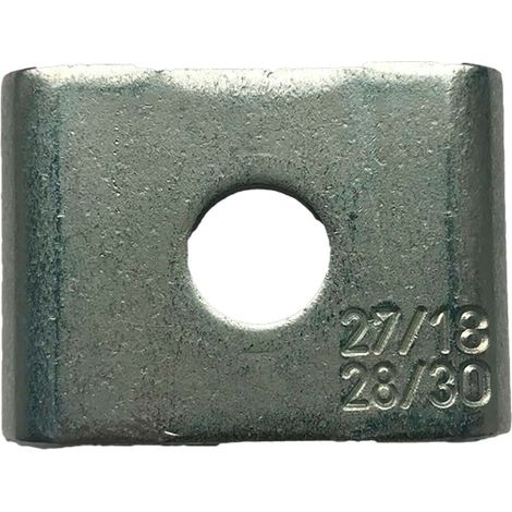 Dalsys Halteklammer für Montageschienen Silber, zur Anwendung an einer Installationsschiene, verzinkter Stahl, diverse Größen - 38-40, 100 Stück