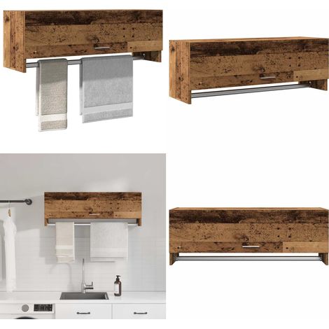 vidaXL Kleiderschrank Altholz-Optik 100x32,5x35 cm Holzwerkstoff (1/5)