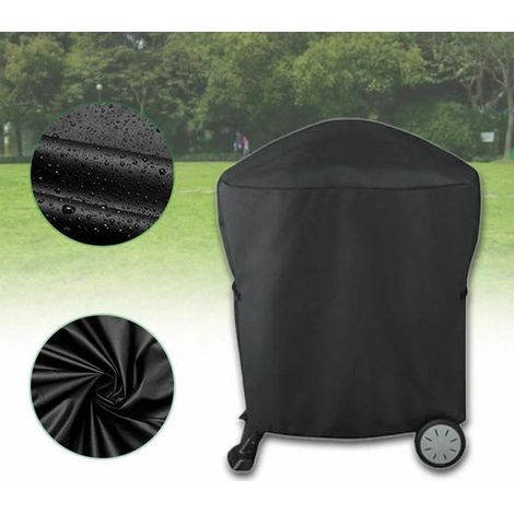 Funda para parrilla, funda impermeable. Apta para las series Weber Q1000 y Q2000, color negro. (1/2)