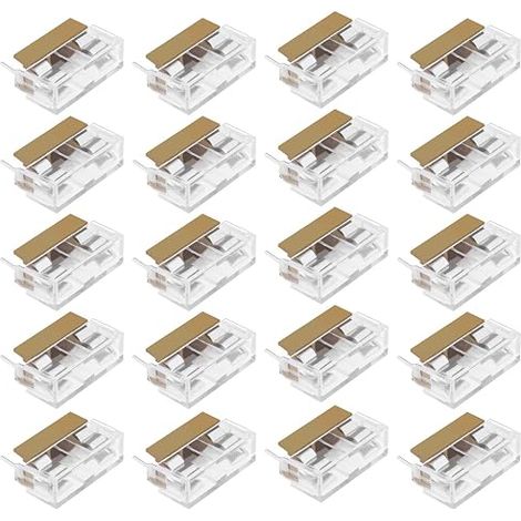 ECSiNG Lot de porte-fusibles PCB avec coques transparentes à double terminaux 250 V 6 A 5 x 20 mm pour fusible PCB - Boîtier de montage sur panneau - Pas de broche de 23,5 mm (1/5)
