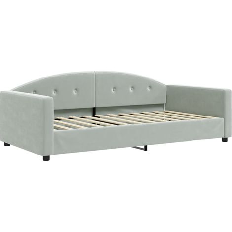 Maison Exclusive - Letto da Giorno Grigio Chiaro 100x200 cm in Velluto (1/5)