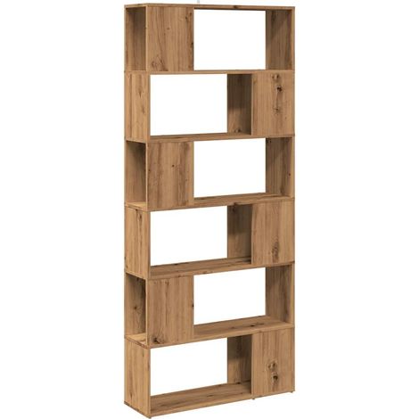 Maison Exclusive - Libreria/Divisorio Stanza Rovere Artigianale 80x24x186 cm (1/5)