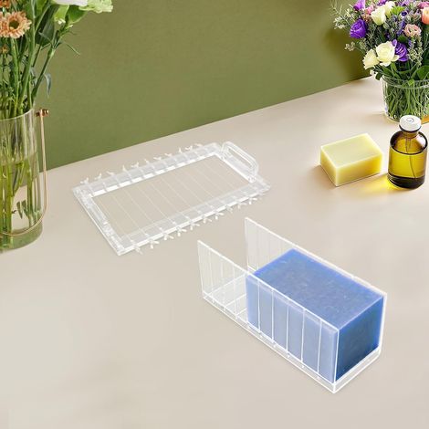 Acrylseifenschneidemaschine, 10-Grad-Seifenschneidemaschine, handgefertigtes Seifenschneidwerkzeug mit einer Breite von 3 cm zum Schneiden von Seife, Käse, Butter und Kerzen (1/5)