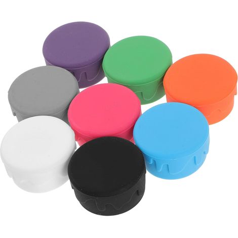 8 bouchons de vin - silicone - couleur aléatoire - étanche (1/5)