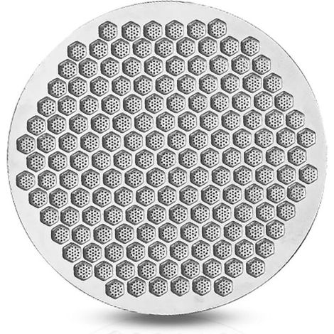 Estrazione del filtro per caffè espresso - Schermo inferiore a doccia - Schermo di contatto in metallo per caffè espresso, spessore 0,028 pollici - Acciaio inossidabile 304 - Diametro 53 mm