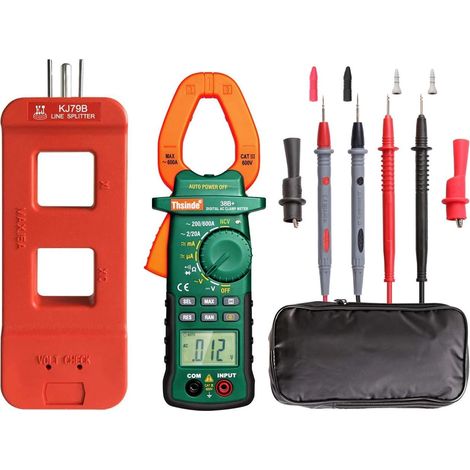 AC-Leitungsteiler und automatisch justierende Multimeter, Zangenmessgerät mit Aufbewahrungstasche, AC/DC-Volt, AC/DC-Strom, Diodenwiderstandstest, Ohm-Spannungsprüfer (1/5)