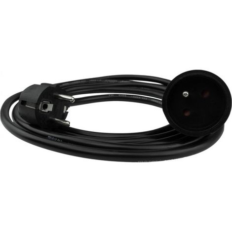Rallonge à 1 prise 2P+T 300cm 3x1,5mm2 noir Eco Light (1/2)