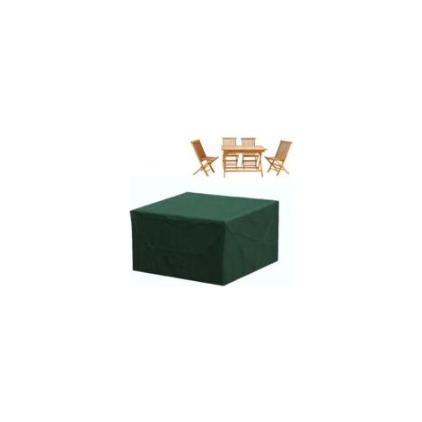Housse de protection etanche pour meuble salon de jardin rectangulaire 210L x 140l x 70H cm vert (1/5)