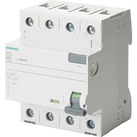 4P 25A 0,03A Typ A Fehlerstromschutzschalter 30mA 230V Sentron 5SV3342-6