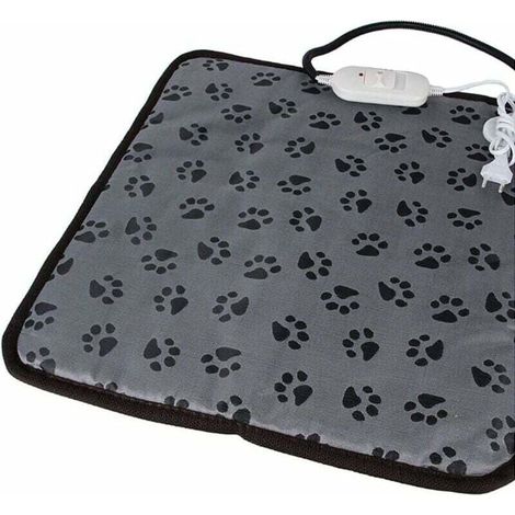 Tapis chauffant pour animaux domestiques, chiens, chats - Pour l'hiver - Réglable - Température constante - Avec cordon résistant à la mastication (45 x 45 cm) (1/4)