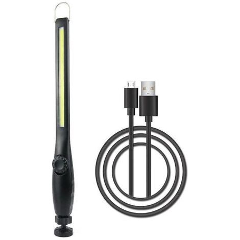LED Work Light: 1000 lumen rechargeable COB work light with power capacity indicator, magnetic base, 360-degree rotation, USB cable for car repair, home (1/5)